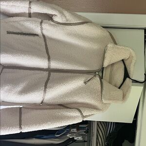 Abercrombie & Fitch Cream Teddy Jacket